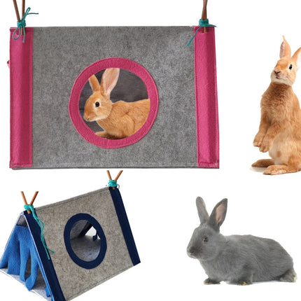 Small Pet Rabbit Nest Hamster Corner House Tent