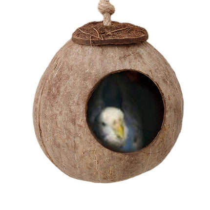 Natural coconut shell bird nest ladder