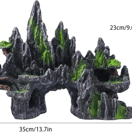 Large Fish Tank Decoration Mountain Cave Bridge Aquarium Ornament