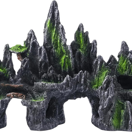Large Fish Tank Decoration Mountain Cave Bridge Aquarium Ornament