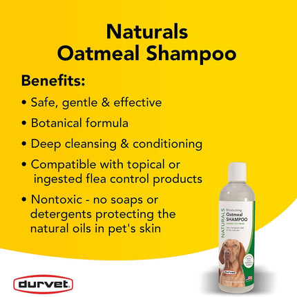 Durvet Naturals Anti-Itch Oatmeal Dog Moisturizing Grooming Shampoo 17 oz.