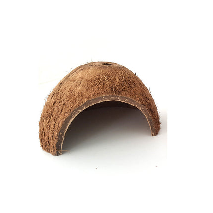 Reptile cache cave natural hideout coconut shell