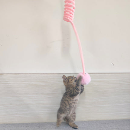 Cat Toy Spring Hair Ball Interactive Play Interactive Toy