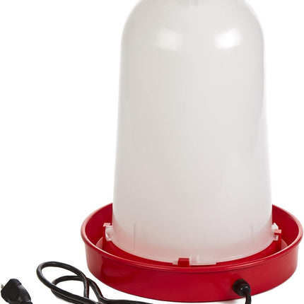 API Heated Chicken or Bird Waterer Heated Poultry Waterer, 3 Gallon
