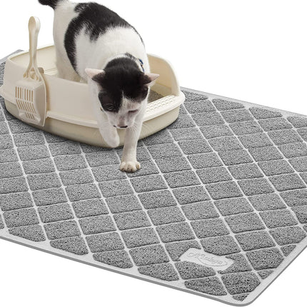 Premium Cat Litter Mat, Litter Box Mat with Non-Slip and Waterproof Backin