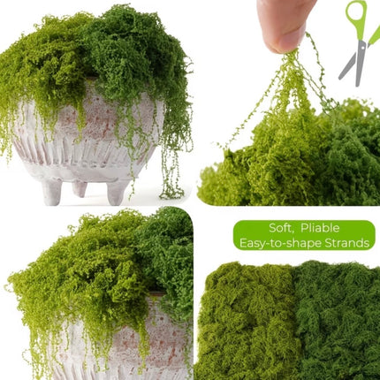 1 Packs of Artificial Moss - Fake Green Moss