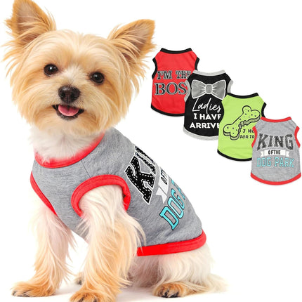 Small Dog Shirts — Cute Puppy Clothes for Chihuahua, Yorkie & Small Breeds | 4-Pack