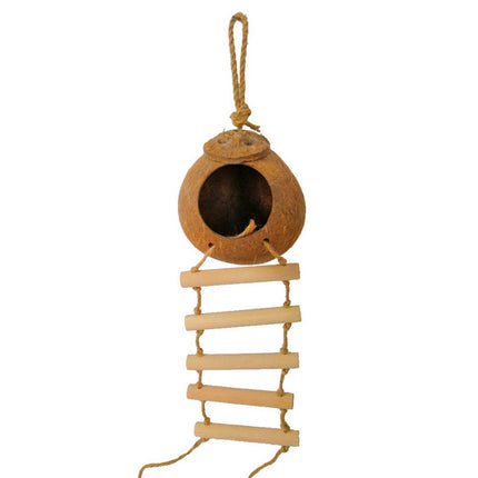 Natural coconut shell bird nest ladder