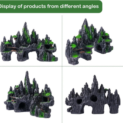 Large Fish Tank Decoration Mountain Cave Bridge Aquarium Ornament