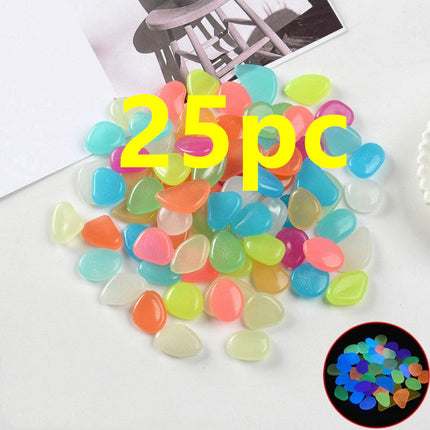Luminous Stones Fluorescent Aquarium Pebbles Fish Tank Garden Luminous Stones