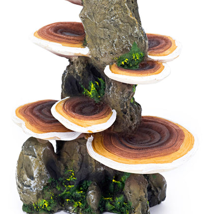 Deco-Replicas Tree Trunk with Shelf Mushrooms Decoration