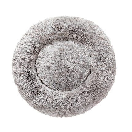 Fluffy Donut Dog Bed  Warm Soft Long Plush Pet Cushion Dog House Cat  Bed Washable Pet Sofa Mat Calming Samll Large Dog Beds