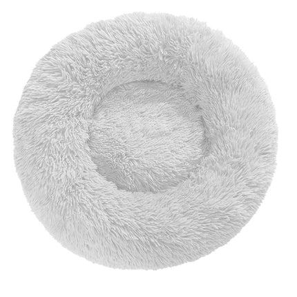 Fluffy Donut Dog Bed  Warm Soft Long Plush Pet Cushion Dog House Cat  Bed Washable Pet Sofa Mat Calming Samll Large Dog Beds