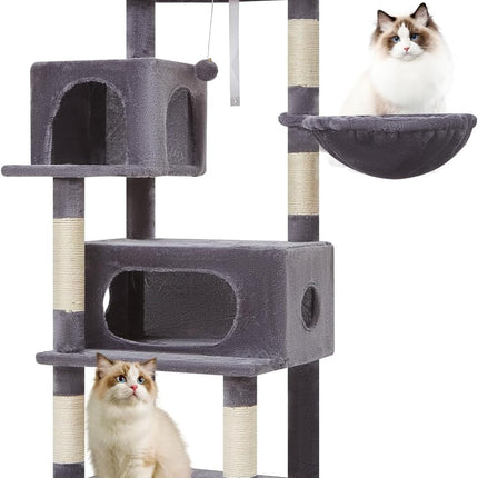 38-Inch Cat Tree for Indoor Cats | Kitten Tower with Condo, Hammock & Perch