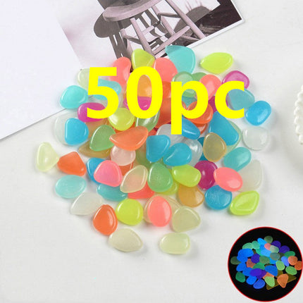Luminous Stones Fluorescent Aquarium Pebbles Fish Tank Garden Luminous Stones