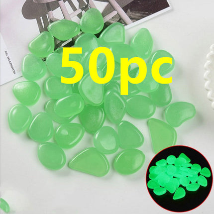 Luminous Stones Fluorescent Aquarium Pebbles Fish Tank Garden Luminous Stones
