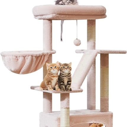 38-Inch Cat Tree for Indoor Cats | Kitten Tower with Condo, Hammock & Perch
