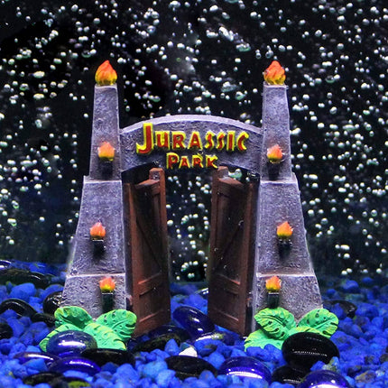Jurassic Park Aquarium Decoration – Park Gate – Small