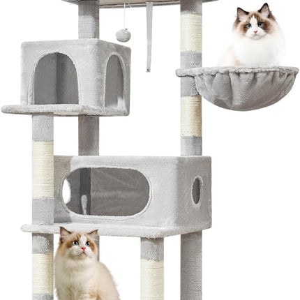 38-Inch Cat Tree for Indoor Cats | Kitten Tower with Condo, Hammock & Perch