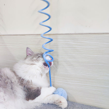 Cat Toy Spring Hair Ball Interactive Play Interactive Toy