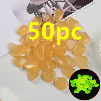 Luminous Stones Fluorescent Aquarium Pebbles Fish Tank Garden Luminous Stones