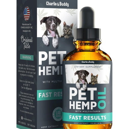Hemp Oil for Dogs & Cats Anxiety Pain Stress & Sleep Support