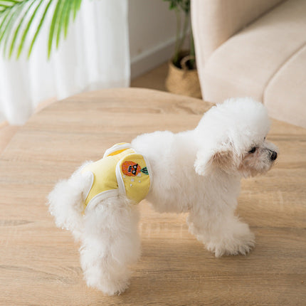New Washable Dog Physiological Pants Leakproof Cartoon Dog Menstrual Pants Reusable Breathable Pet Diaper Pet Supplies