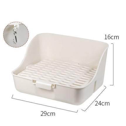 Rabbit Litter Box Bunny Corner Toilet Box Potty Trainer For Hamster Guinea Pig Ferret Rat Chinchialla Cage Pan