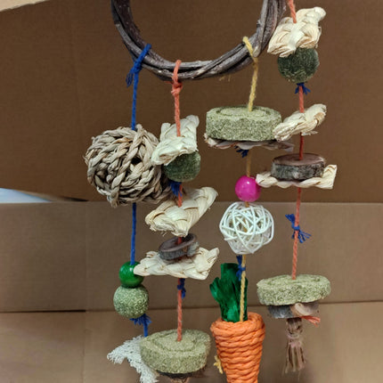 Chew Toy Hanging (With Clips) hang in cage for Great Fun
