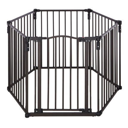 North States 3-in-1 Arched DÃ©cor Metal Superyard Six-Panel Bronze 24" x 30"