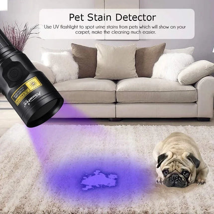 20W UV LED Rechargeable Flashlight UV Nail polish Curing Cat Dog Urine Stains Tinea Ore Money Scorpion Leakage Marker Detection