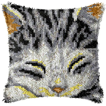 Cats Latch Hook Kits Pillow Cover