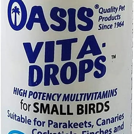 Vita Drops Small Bird Multivitamin Liquid 2oz Parakeet Canary Finch Care