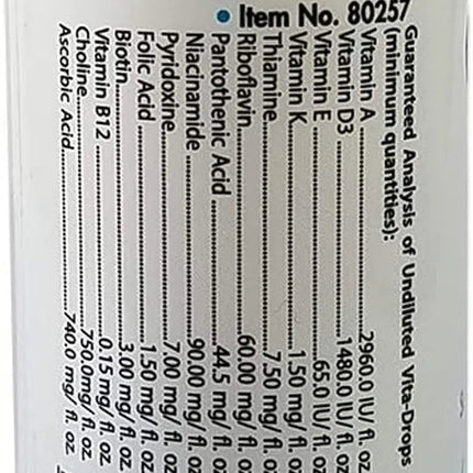 Vita Drops Small Bird Multivitamin Liquid 2oz Parakeet Canary Finch Care