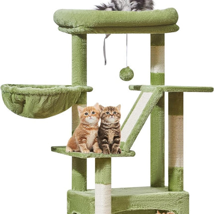 38-Inch Cat Tree for Indoor Cats | Kitten Tower with Condo, Hammock & Perch