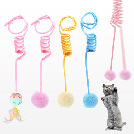 Cat Toy Spring Hair Ball Interactive Play Interactive Toy