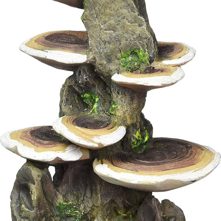 Deco-Replicas Tree Trunk with Shelf Mushrooms Decoration