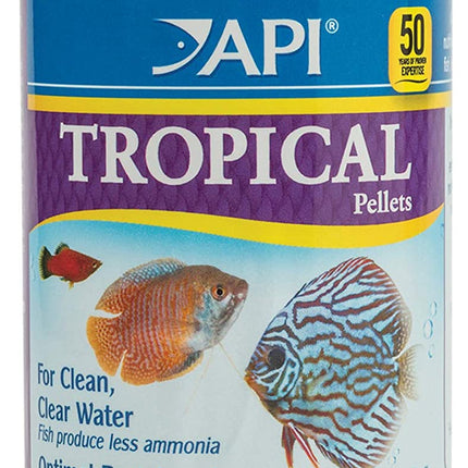 TROPICAL PELLETS Sinking Pellets Fish Food 4.2-Ounce Container, Medium (823B)