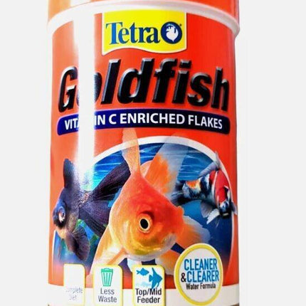 Tetra Goldfish Fish Food Vitamin C FlakesClearer Water Complete Diet 2.2 OZ