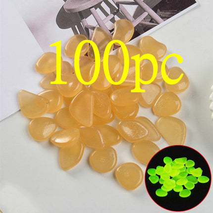 Luminous Stones Fluorescent Aquarium Pebbles Fish Tank Garden Luminous Stones