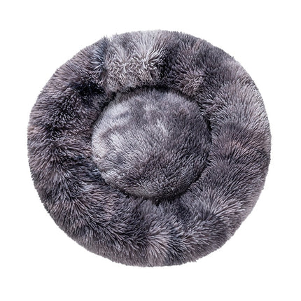 Fluffy Donut Dog Bed  Warm Soft Long Plush Pet Cushion Dog House Cat  Bed Washable Pet Sofa Mat Calming Samll Large Dog Beds