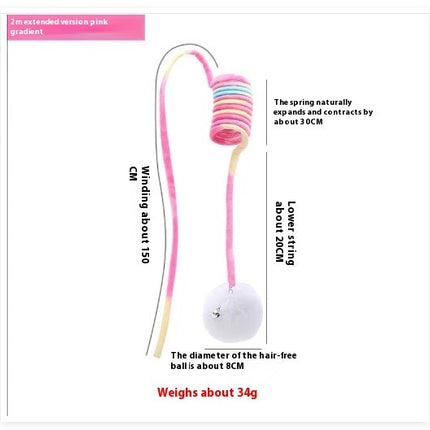 Cat Toy Spring Hair Ball Interactive Play Interactive Toy