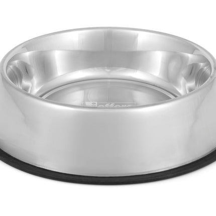 Jeffers No-Skid/No-Tip Stainless Steel Pet Bowls