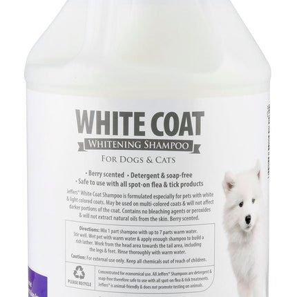Jeffers Pet White Coat Whitening Dog & Cat Shampoo