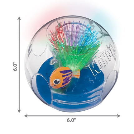 KONG Bat-A-Bout Glow Aquarium  Cat Ball