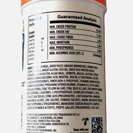 Tetra Goldfish Fish Food Vitamin C FlakesClearer Water Complete Diet 2.2 OZ