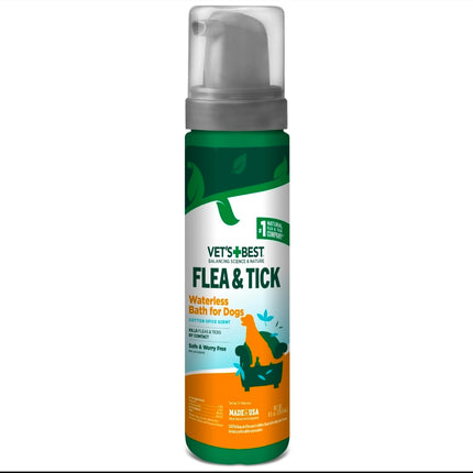 Vets Best Flea & Tick Waterless Bath Cotton Spice 8oz