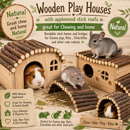 Play & Chew Bridges /Homes For Chinchillas, Guinea Pigs & Rodents